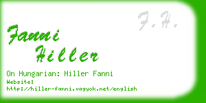 fanni hiller business card